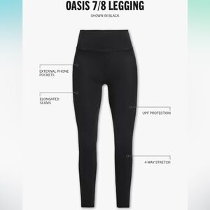 Fabletics Oasis High-Wasted Pocket Capri‎ Black Leggings-XXS